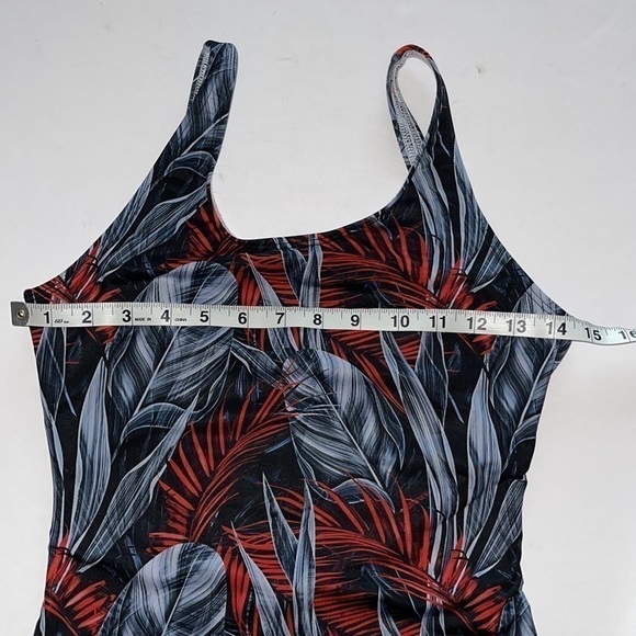 Frederick’s Of Hollywood Black, Red And Gray T Back Strap One Piece Swimsuit - Picture 4 of 7
